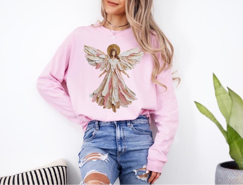Angel Hand Painted