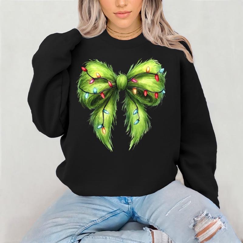 Green Furry Bow