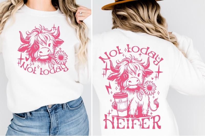 Not Today Heifer Pink