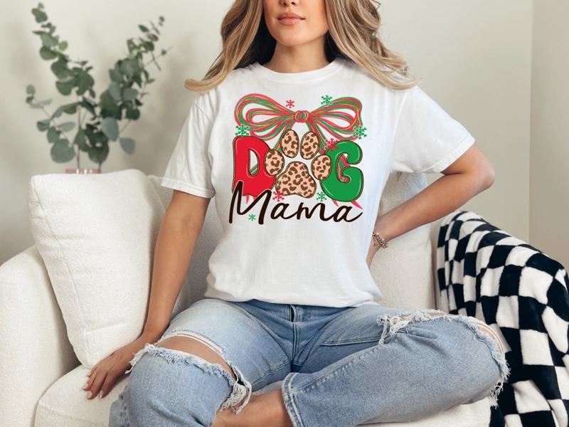 Dog Mama Christmas Bow