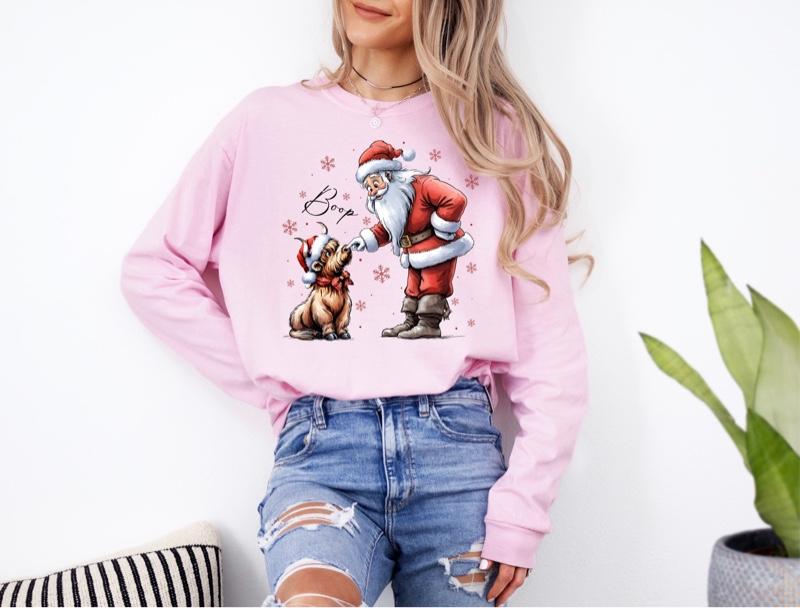 Boop Cow with Santa